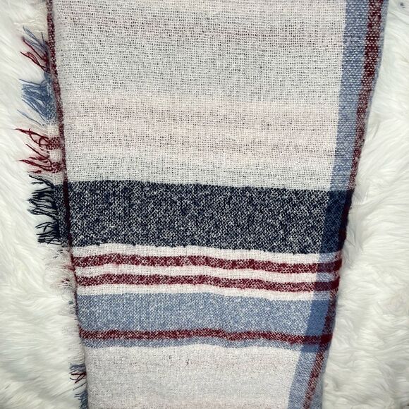 ECHO red, white and blue large blanket scarf-NWT - Picture 6 of 6